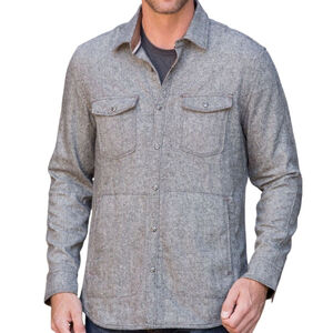 Jeremiah Gray Canvas Wool-Blend Shirt Jacket Size XL Men's Excellent $155